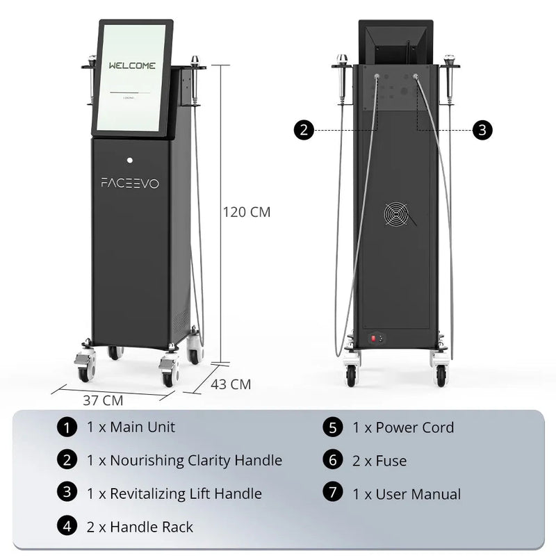 FaceEvo UDM Ultrasound Facial Machine With 3 & 10 MHz For Pro Skin Rejuvenation - myChway UK
