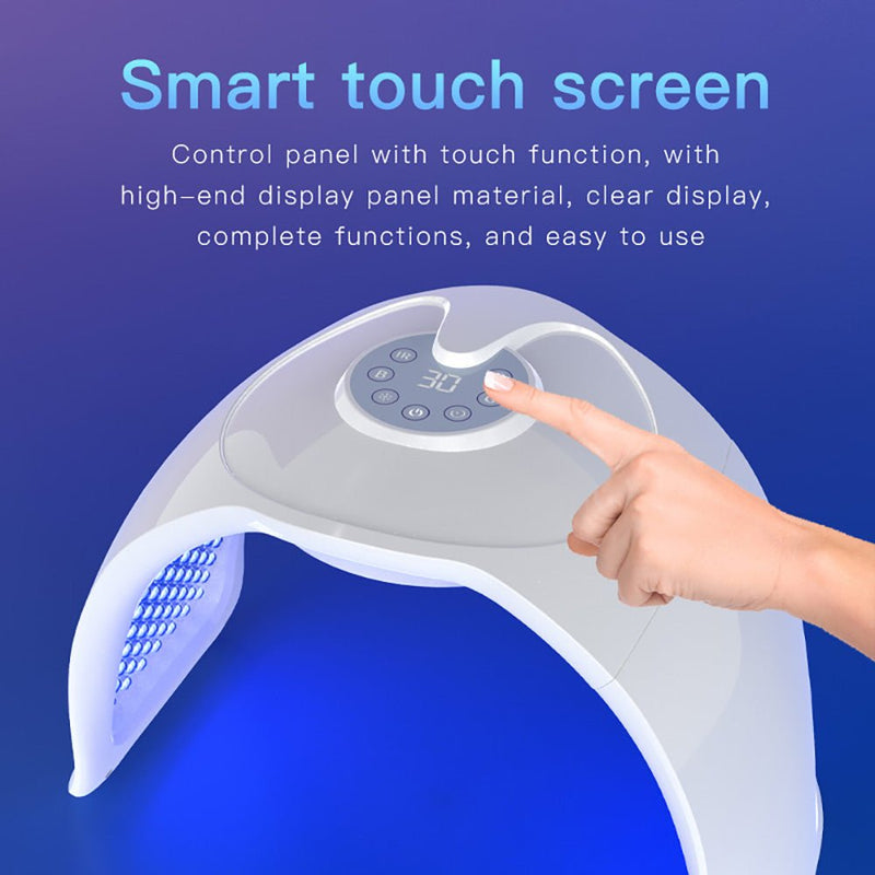 Folding 7 Colors LED Light Therapy Facial Care Machine Cold Spray With Nano Spray - myChway UK