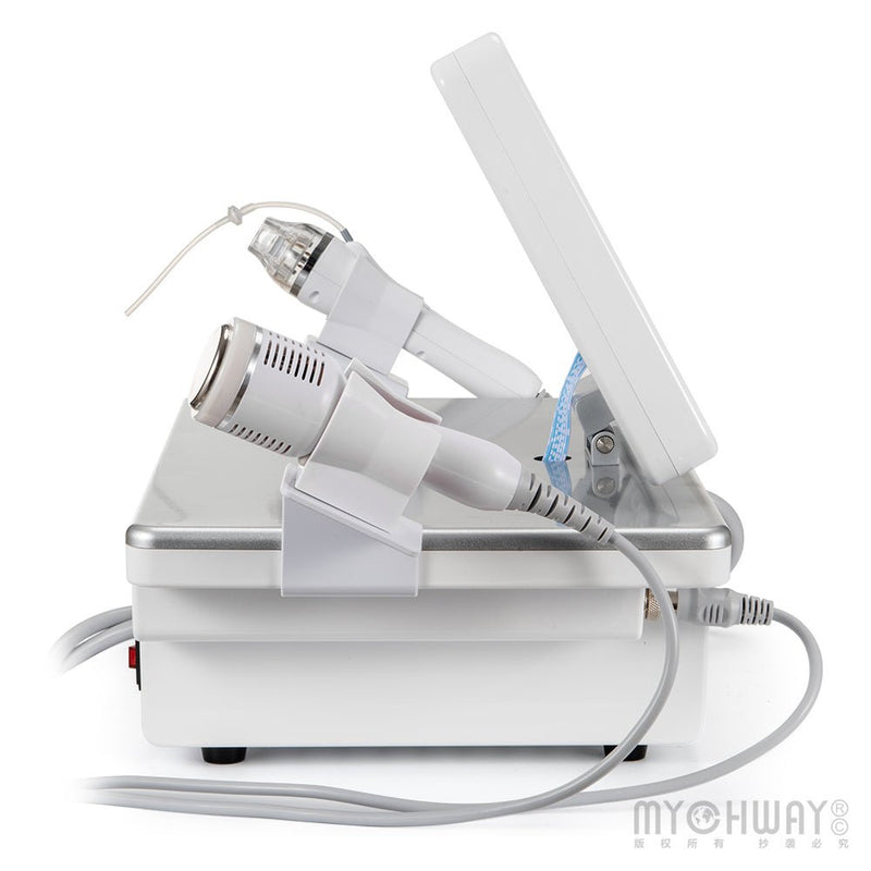 Gold Micro Crystal RF Machine Cold Hammer Skin Tightening Pore Refining For Spa - myChway UK