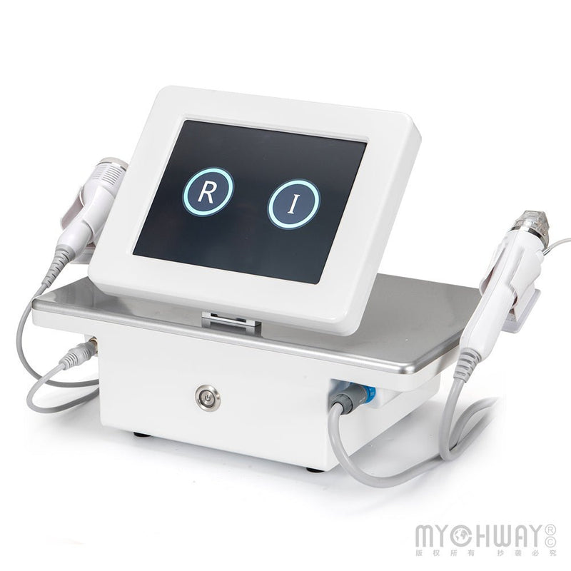 Gold Micro Crystal RF Machine Cold Hammer Skin Tightening Pore Refining For Spa - myChway UK