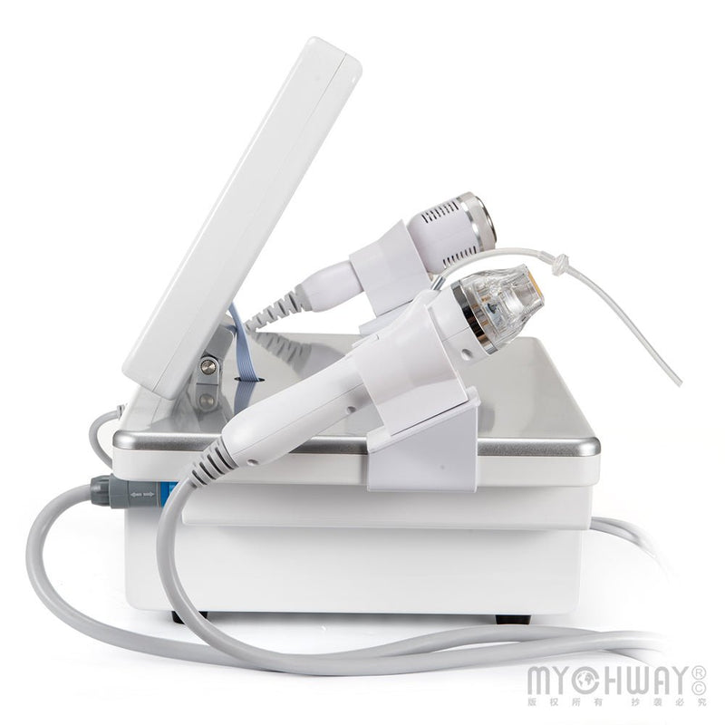 Gold Micro Crystal RF Machine Cold Hammer Skin Tightening Pore Refining For Spa - myChway UK