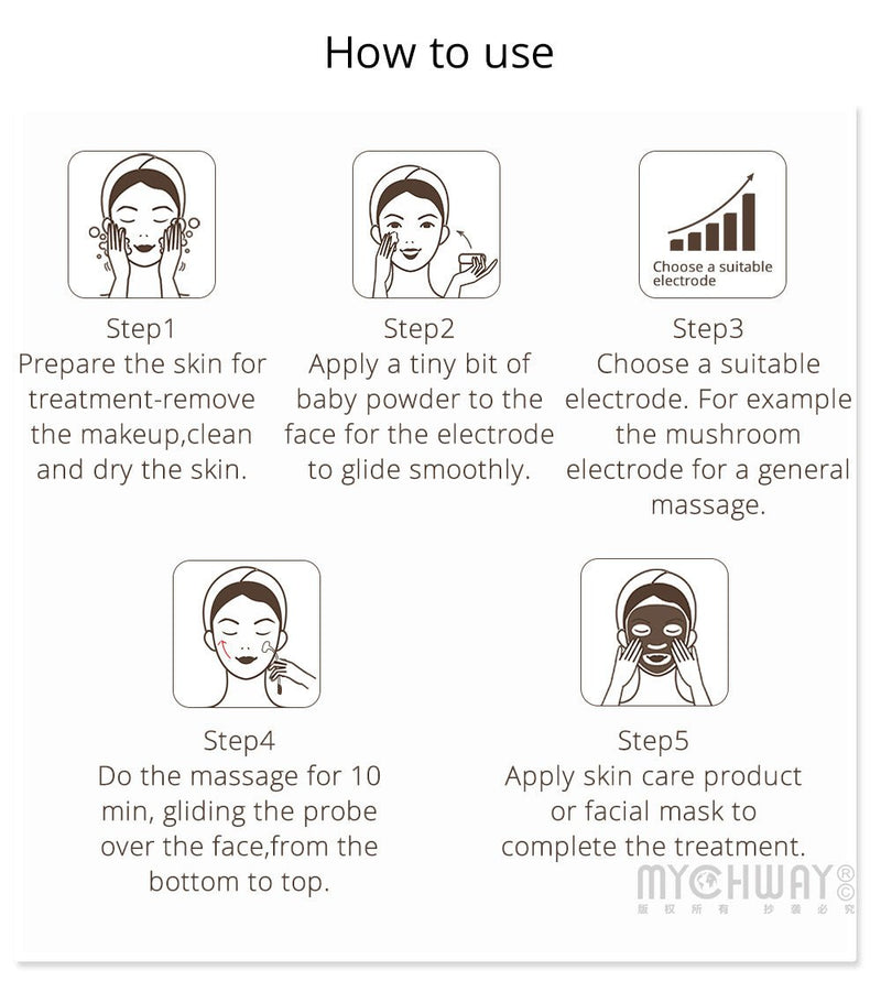 High Frequency Facial Machine Skin Spot Remover Portable Beauty Infrared Device - myChway UK