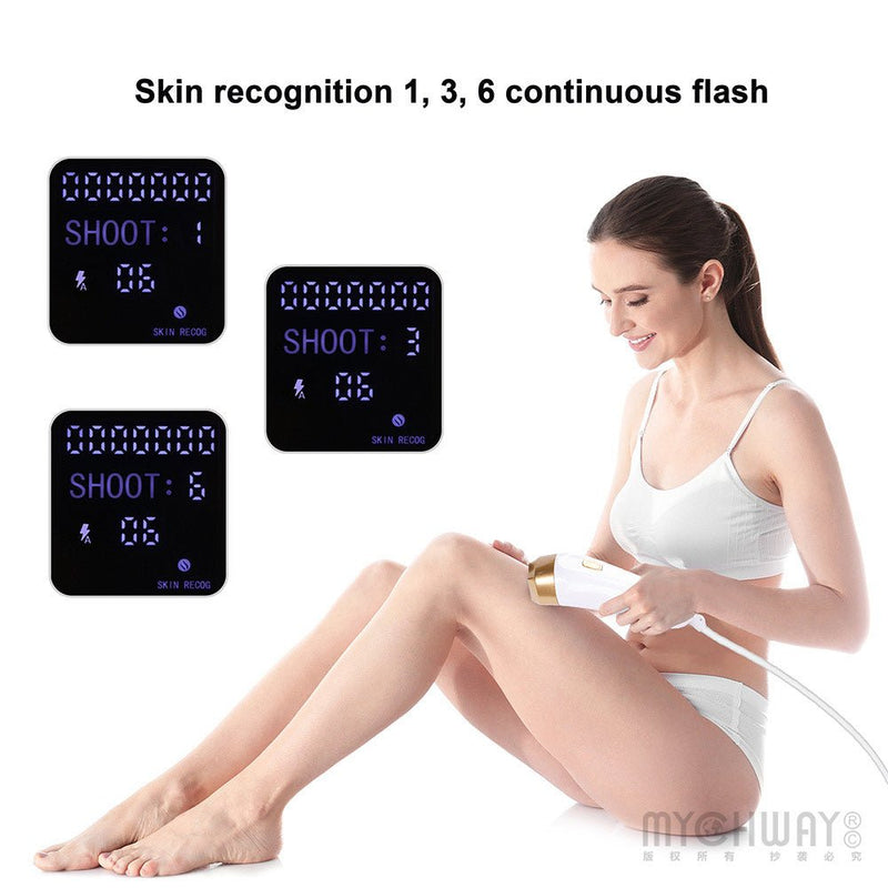 IPL Hair Removal Device With 3 Light Head 10 Energy Level 3 Mode SkinRecognition - myChway UK