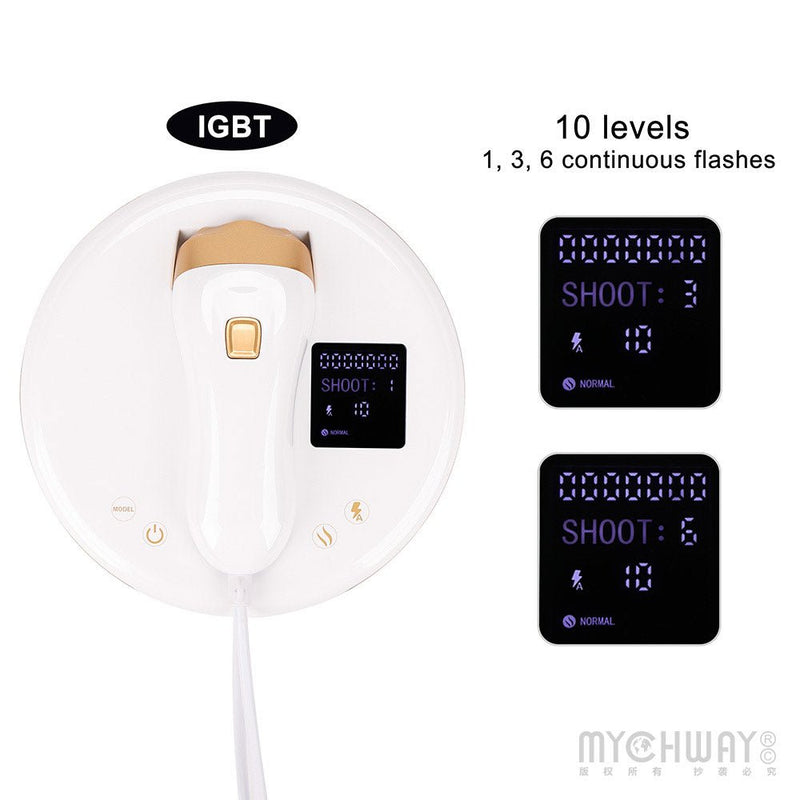 IPL Hair Removal Device With 3 Light Head 10 Energy Level 3 Mode SkinRecognition - myChway UK