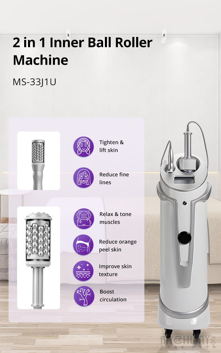 Dual-Handle Inner Ball Roller Beauty Machine Body Sculpting Face Lifting