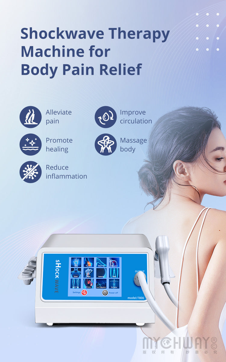 Shockwave Therapy Machine With 5 Working Head For Pain Relief, Repair, Healing
