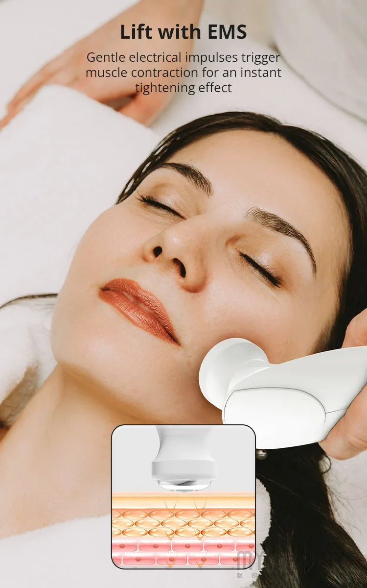 FaceEvo 3 & 10 MHz LDM Ultrasound EMS Facial Machine For Skin Rejuvenation