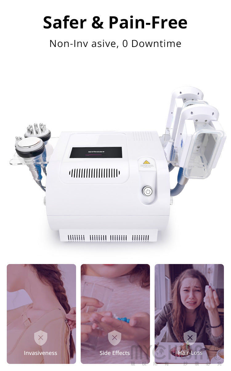 Double Handles Cooling Systerm Cavitation RF Slimming Cellulite Removal Machine