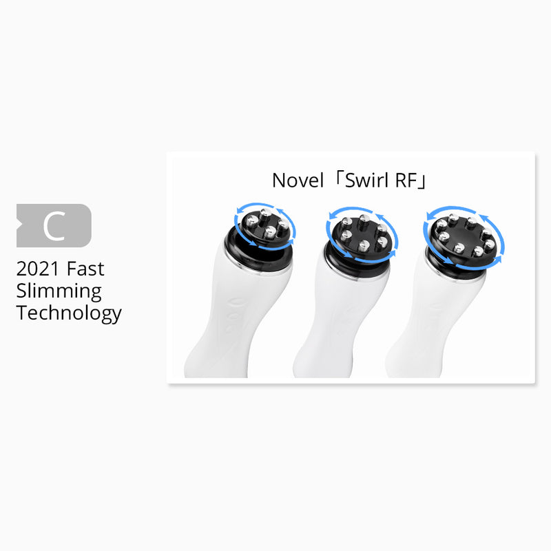 5-in-1 New 360° Automatic Rotary RF Ultrasonic Cavitation Vacuum Body Sculpting Machine