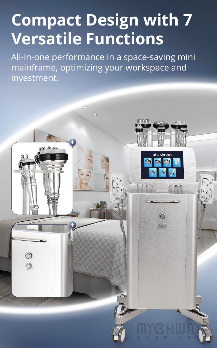 Stand 7-in-1 30K Cavitation Vaccum RF 160MW Lipo Laser Body Slimming Machine