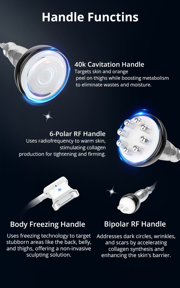 Double Handles Cooling Systerm Cavitation RF Slimming Cellulite Removal Machine