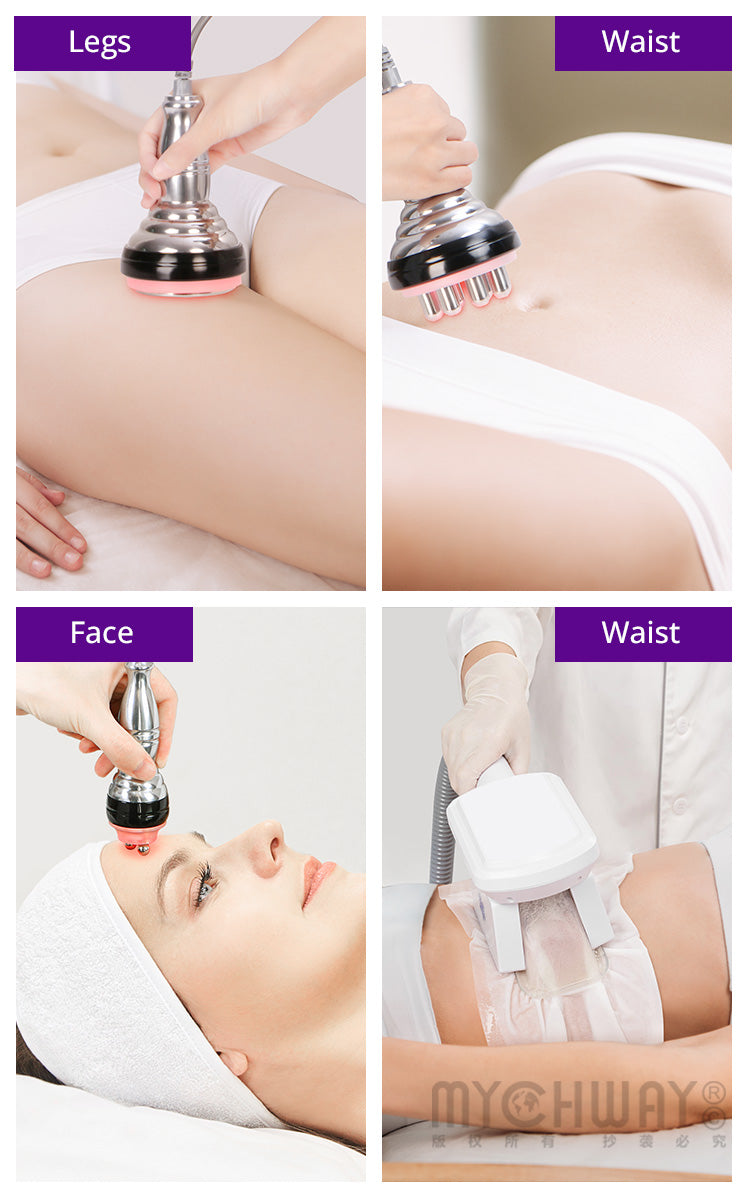 Double Handles Cooling Systerm Cavitation RF Slimming Cellulite Removal Machine