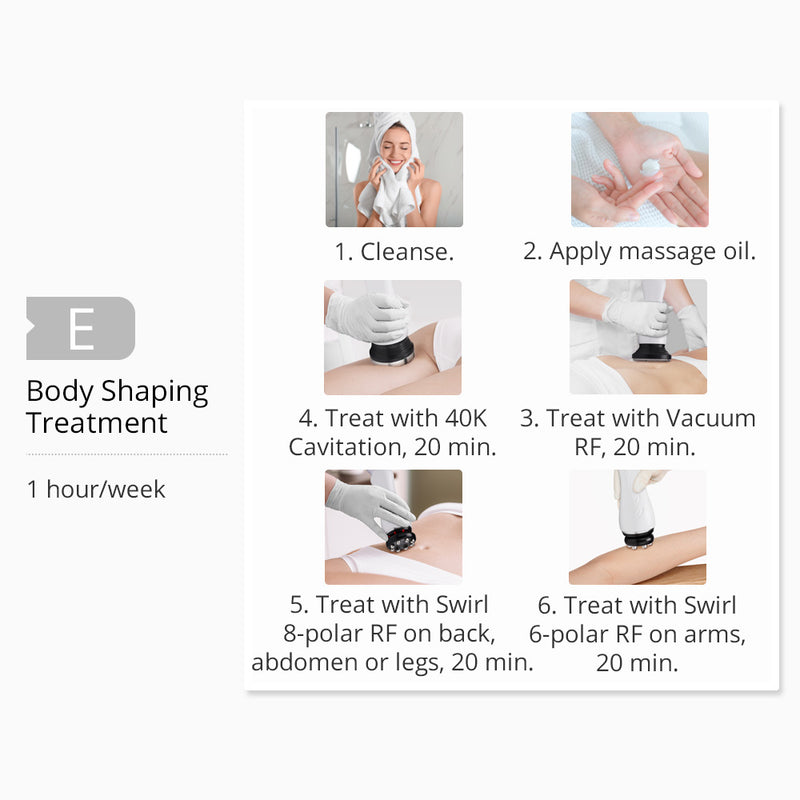 5-in-1 New 360° Automatic Rotary RF Ultrasonic Cavitation Vacuum Body Sculpting Machine