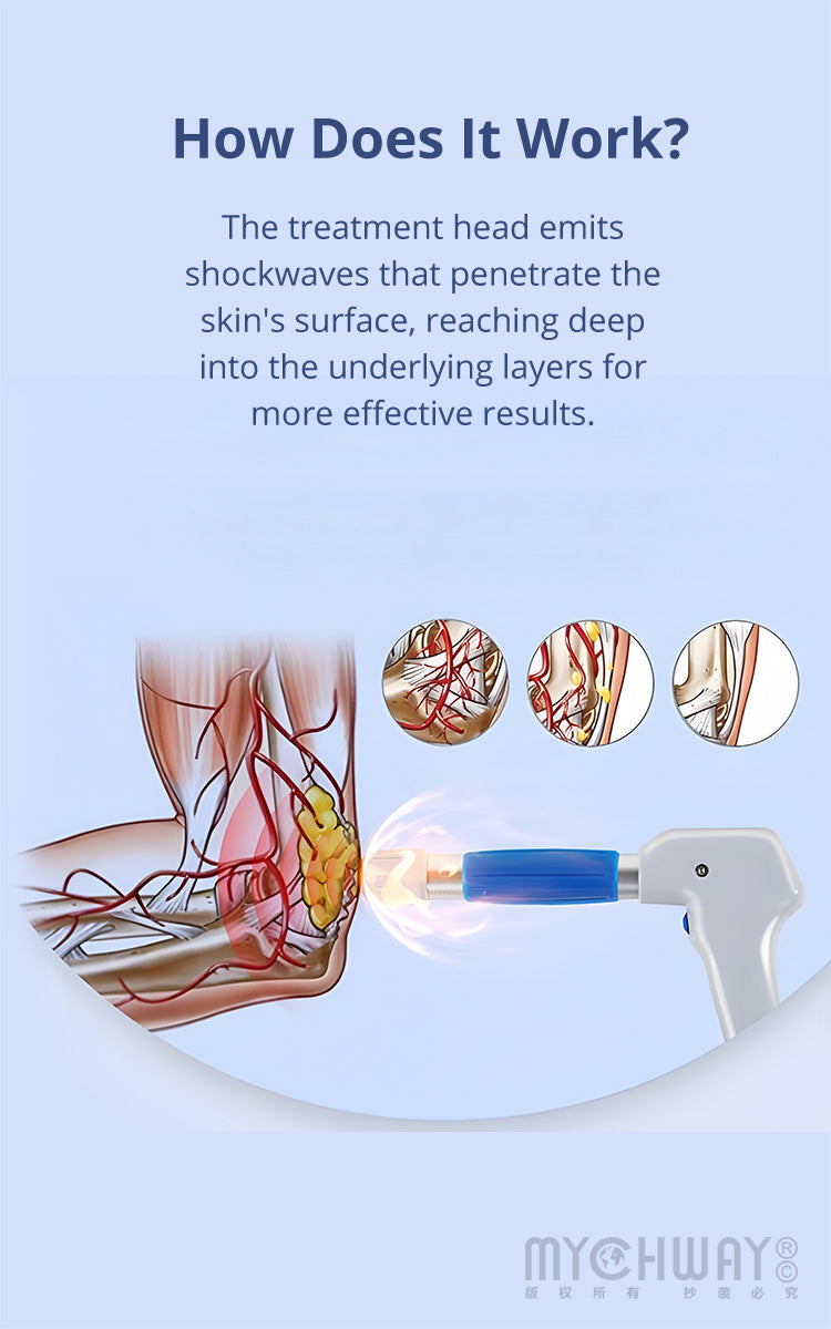 Shockwave Therapy Machine With 5 Working Head For Pain Relief, Repair, Healing
