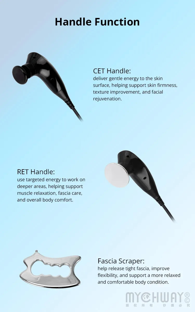 CET RET Fascia Therapy Face Body Care Machine For Pain Relief Skin Tightening