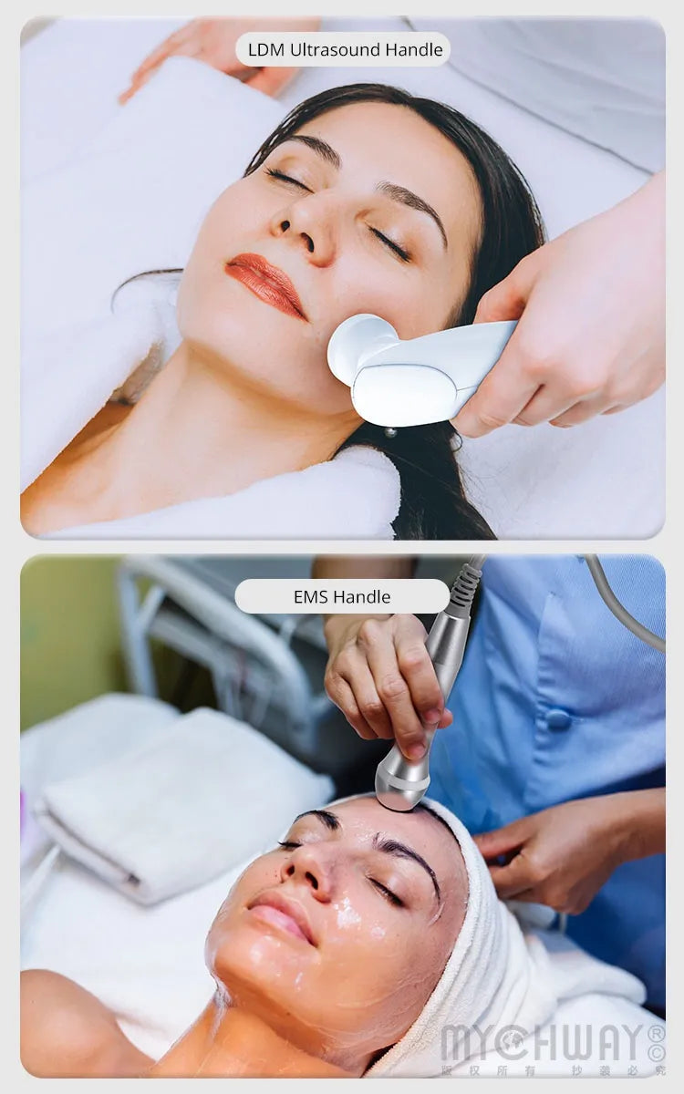 FaceEvo 3 & 10 MHz LDM Ultrasound EMS Facial Machine For Skin Rejuvenation