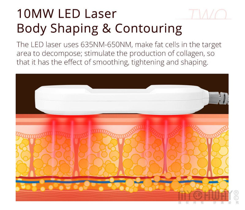 New 635NM 650NM LED Laser 160MW Slimming Machine 8 Big 4 Small Pads Machine - myChway UK