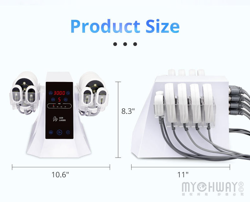 New 635NM 650NM LED Laser 160MW Slimming Machine 8 Big 4 Small Pads Machine - myChway UK
