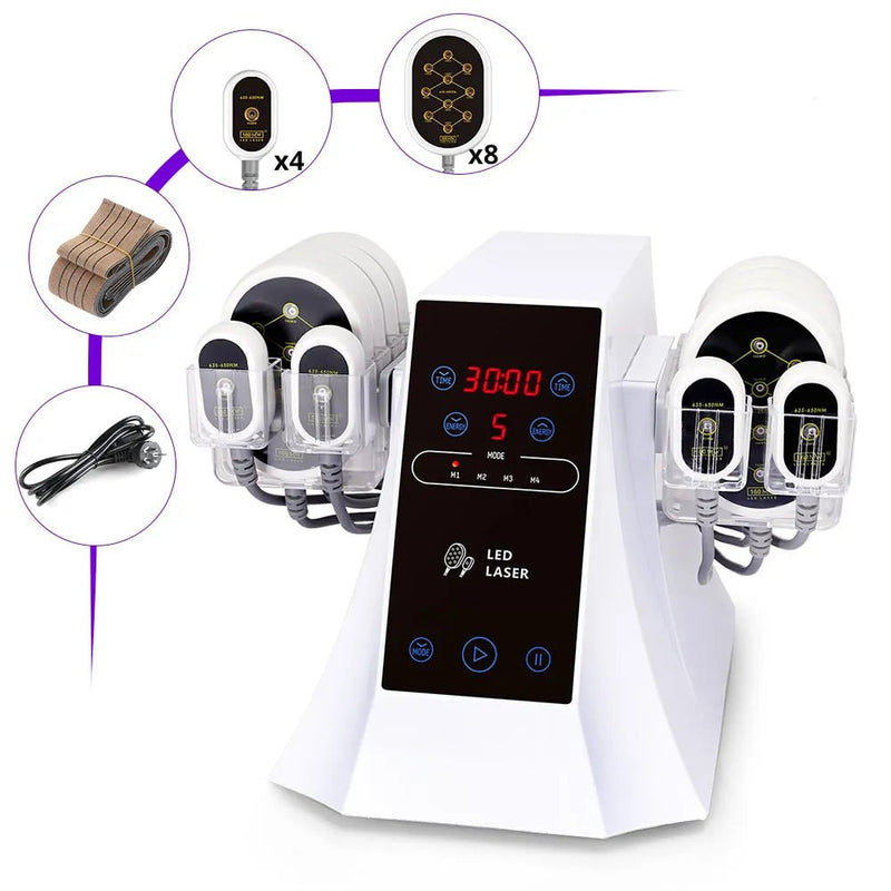 New 635NM 650NM LED Laser 160MW Slimming Machine 8 Big 4 Small Pads Machine - myChway UK