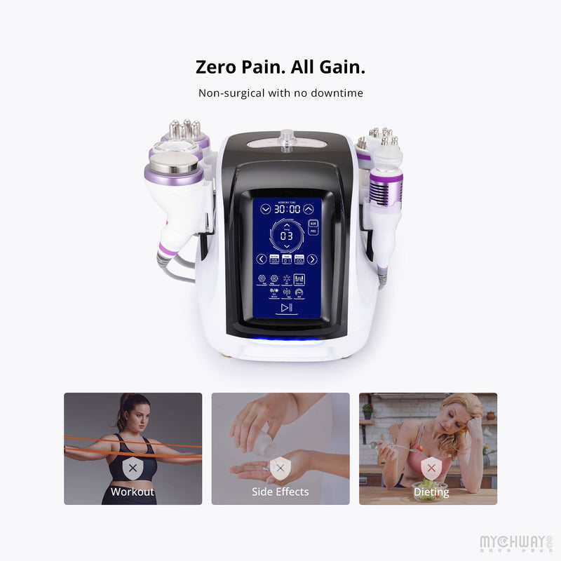 New Design Ultrasonic 8 In 1 40K Cavitation RF Body Building Facial Spa Machine - myChway UK