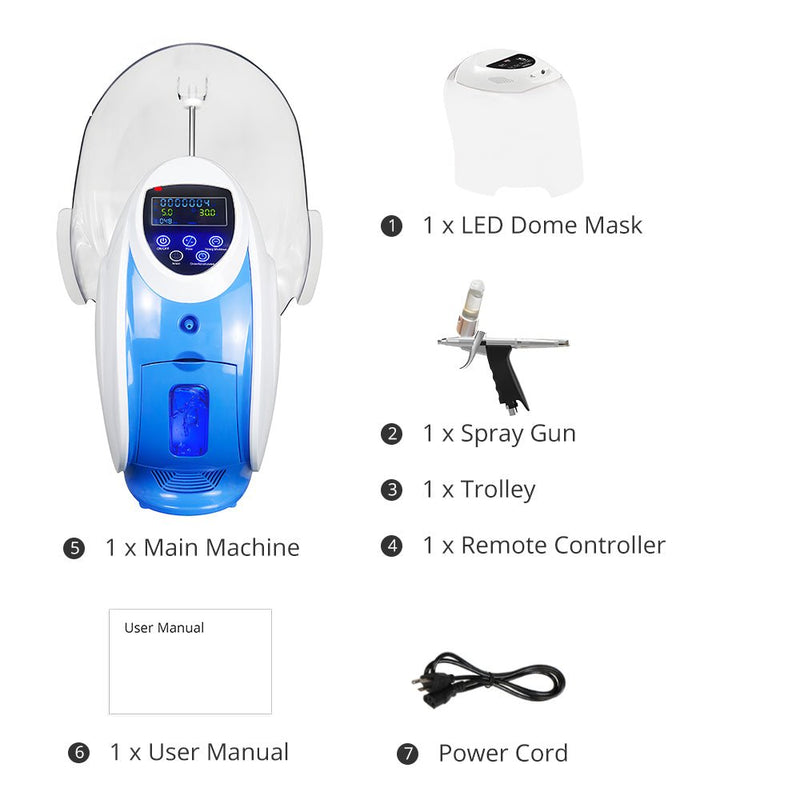 O2toDerm Facial Care Machine With Oxygen & Anion Therapy For Skin Rejuvenation - myChway UK