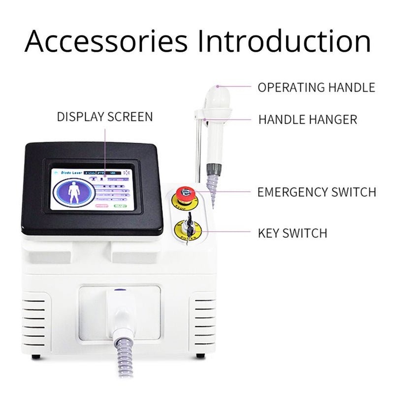 Portable 808nm Wavelength Semicondu Laser Hair Removal Skin Rejuvanation Machine - myChway UK