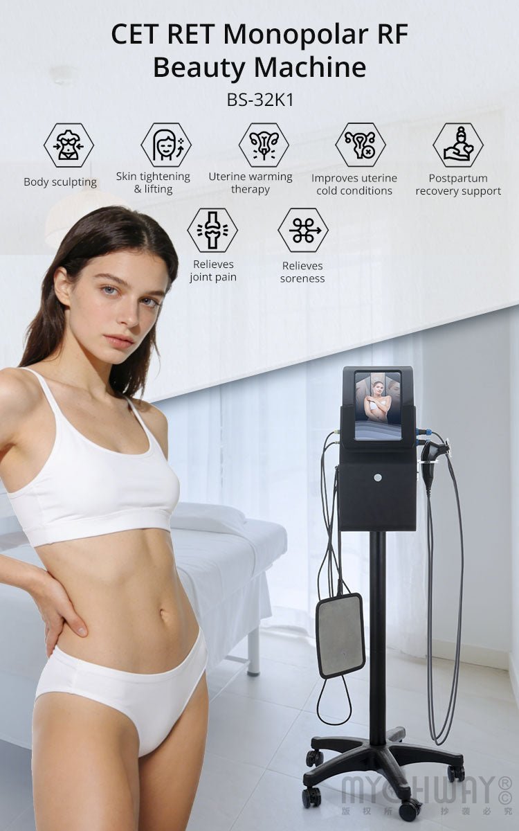 Pro CET RET Monopolar RF Beauty Machine For Body Sculpting & Face Care - myChway UK