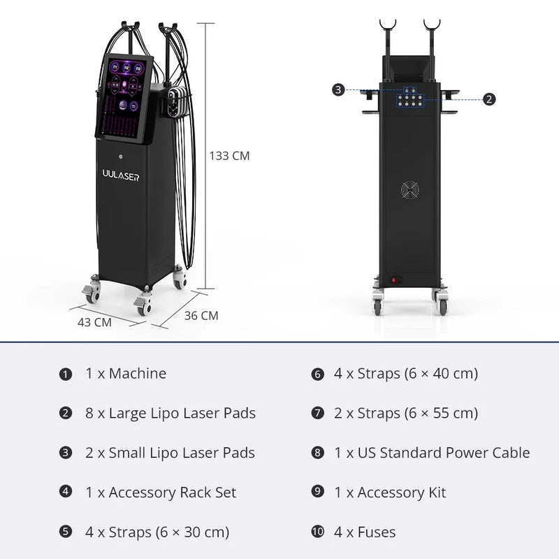 Professional 160mW 650 & 980nm Dual Wavelength Lipo Laser Body Sculpting Machine - myChway UK