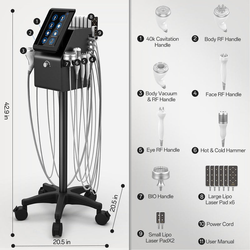 Professional 9 - in - 1 40k Lipo Cavitation Body Sculpting & Facial Care Machine - myChway UK