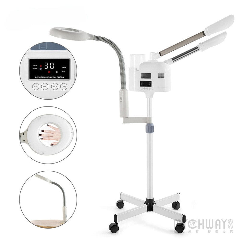 Professional Facial Steamer with UV Ozone and Magnifier - myChway UK
