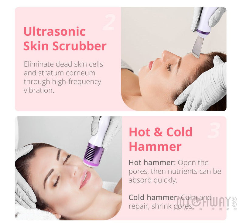 Professional Ultrasonic Skin Scrubber Machine For Skin Tightening Anti-Aging - myChway UK