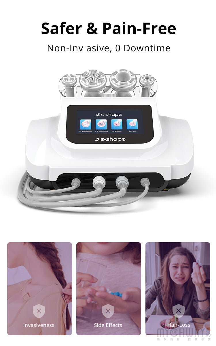 S Shape Body Care Machine Cavitation & R - F Electroporation Vacuum Suction - myChway UK