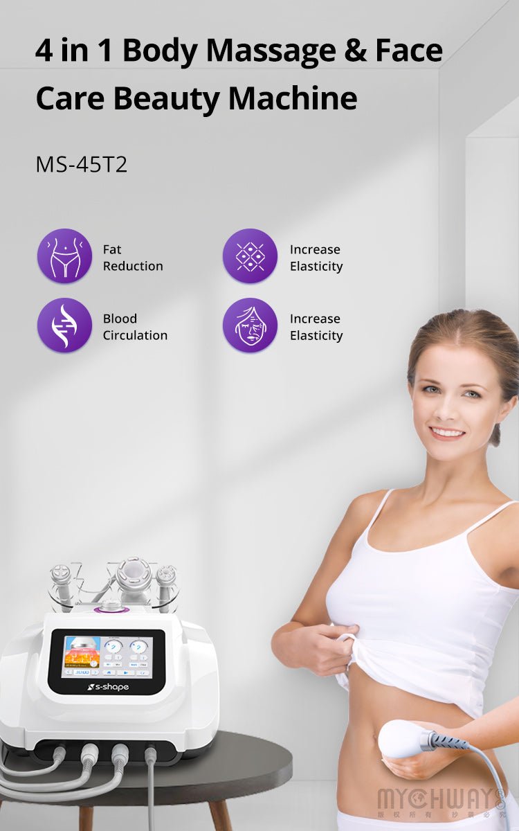S Shape Body Care Machine Cavitation & R - F Electroporation Vacuum Suction - myChway UK