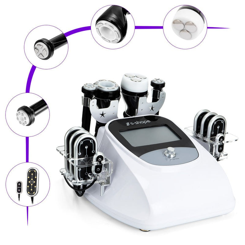 S Shape Machine 3D Cavitation RF 160mW Lipo Laser Body Sculpting Face Care - myChway UK