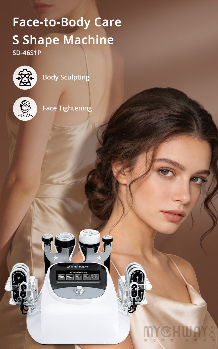 S Shape Machine 3D Cavitation RF 160mW Lipo Laser Body Sculpting Face Care - myChway UK