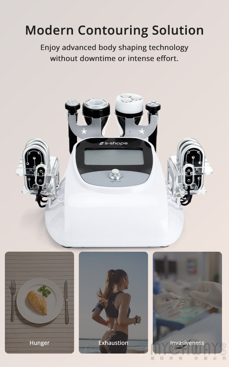 S Shape Machine 3D Cavitation RF 160mW Lipo Laser Body Sculpting Face Care - myChway UK