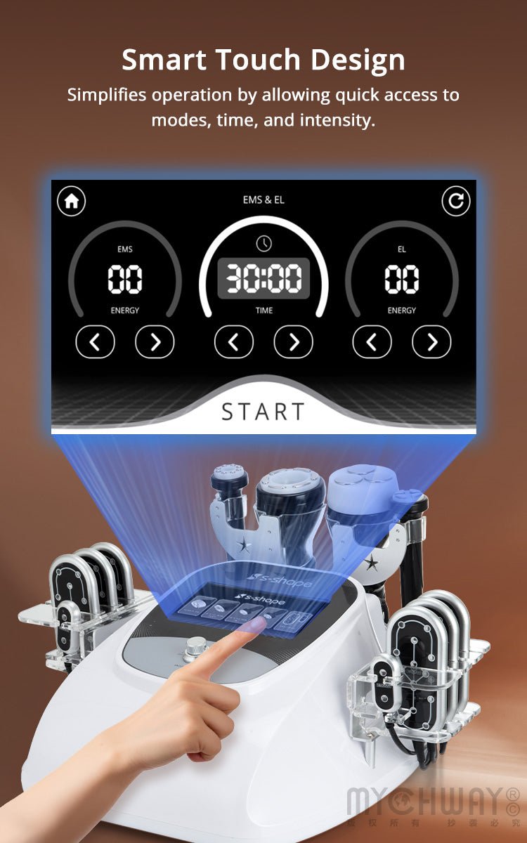 S Shape Machine 3D Cavitation RF 160mW Lipo Laser Body Sculpting Face Care - myChway UK