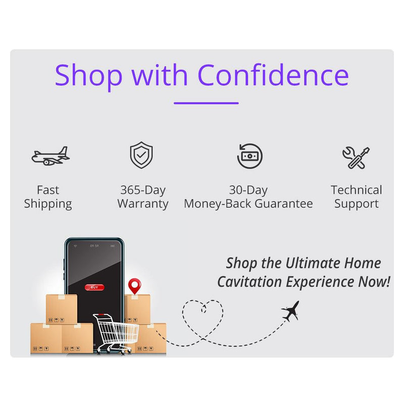 S Shape Machine Dual Cavitation 30K&50K Body Shaping Home Spa Use - myChway UK