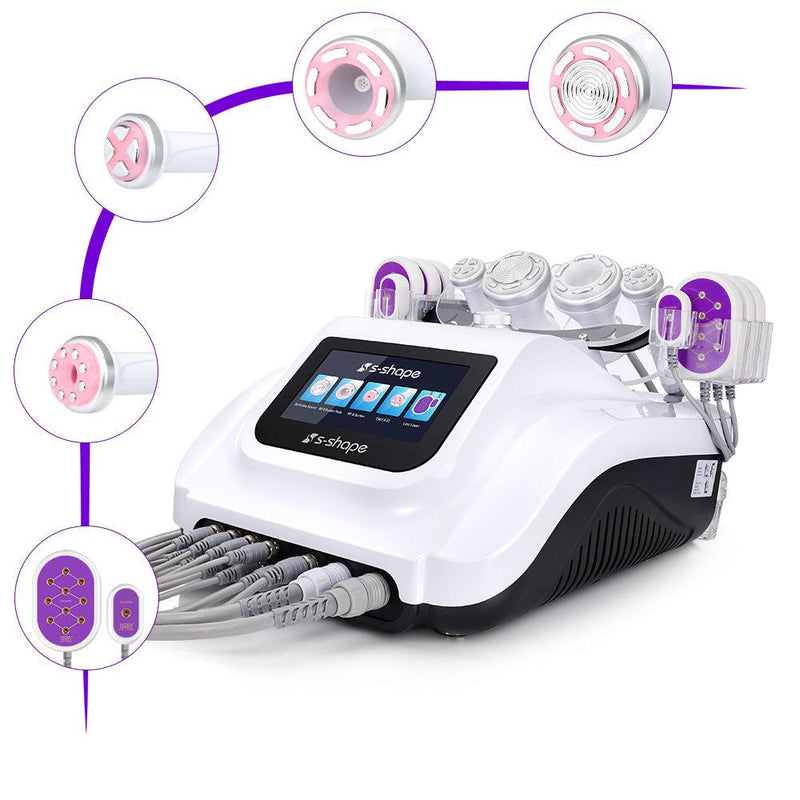 S Shape Multi - Functional Vacuum Body Face Care LED Cavitation Machine - myChway UK