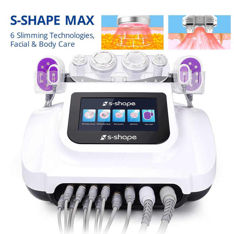 S Shape Multi - Functional Vacuum Body Face Care LED Cavitation Machine - myChway UK