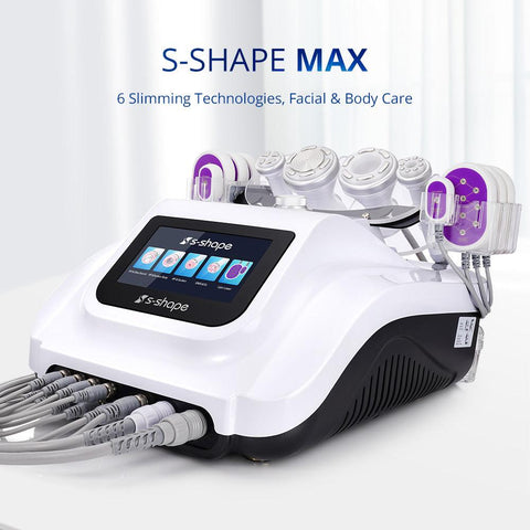 S Shape Multi-Functional Vacuum Body Face Care LED Cavitation Machine
