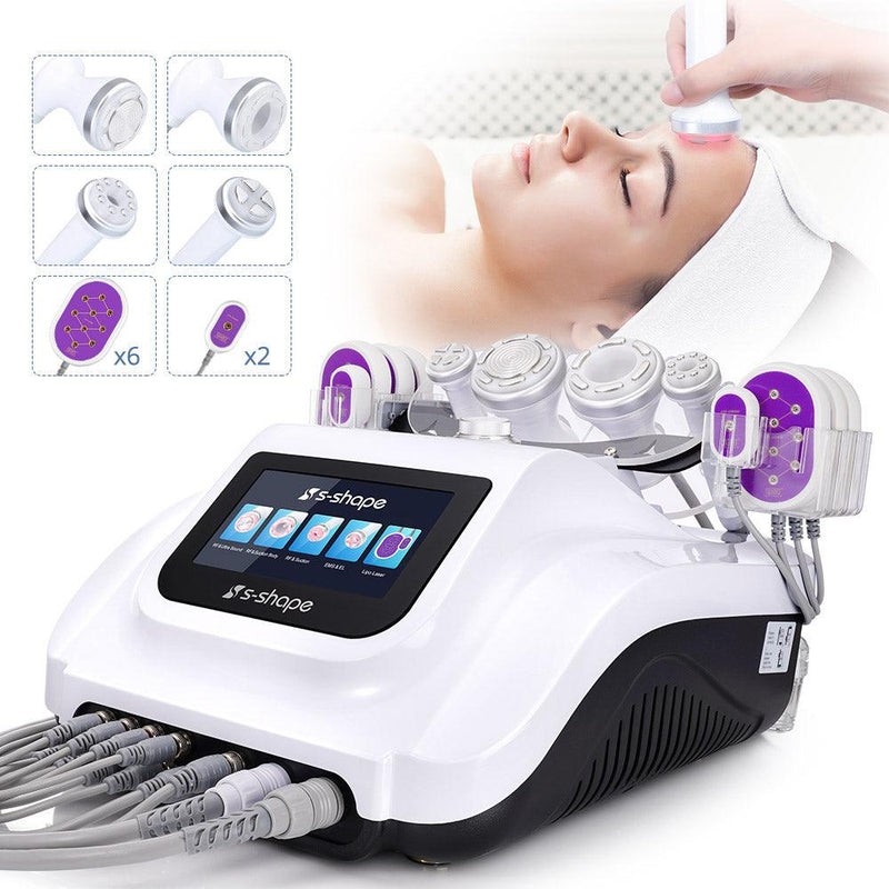 S Shape Multi - Functional Vacuum Body Face Care LED Cavitation Machine - myChway UK