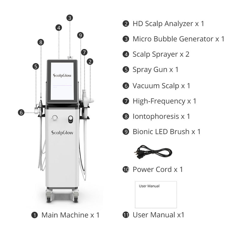 Scalp Glow 8 In 1 Head Spa Bubble Spa Scalp Machine For Cleansing Moisturizing - myChway UK