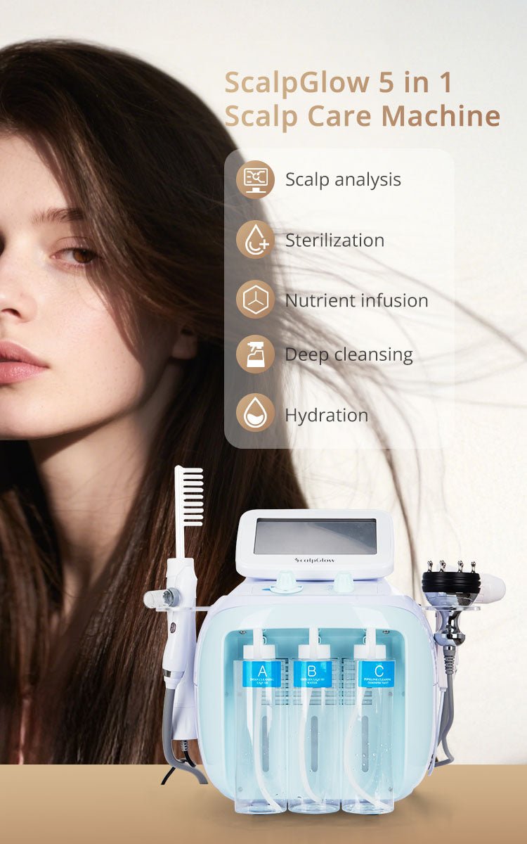 ScalpGlow 5 In 1 Scalp Care Machine For Hair Cleansing, Moisturizing, Nourishing - myChway UK