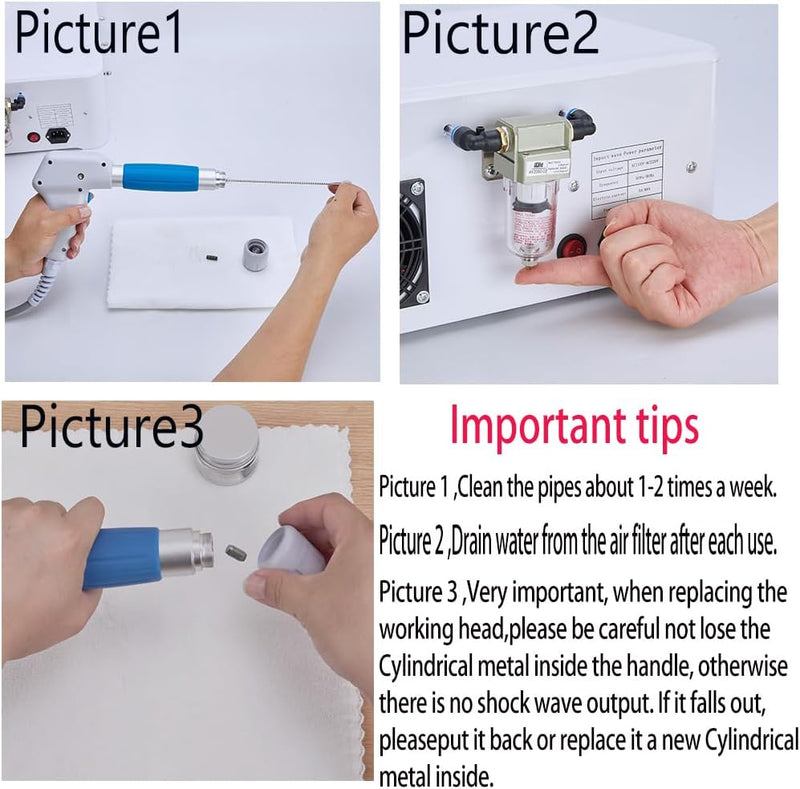 Shockwave Therapy Device - 5 Heads for Muscle Pain & Tissue Recovery - myChway UK