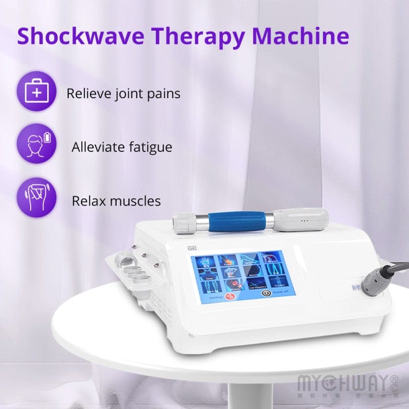 Shockwave Therapy Device - 5 Heads for Muscle Pain & Tissue Recovery - myChway UK