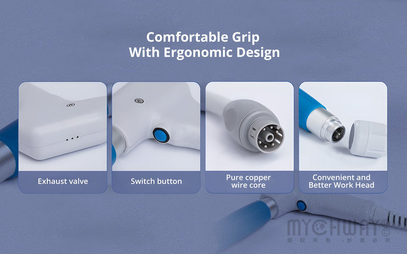 Shockwave Therapy Machine With 5 Working Head For Body Pain Relief - myChway UK