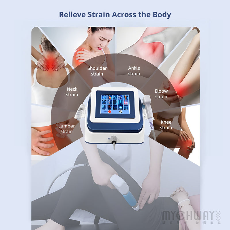 Shockwave Therapy Machine With 5 Working Head For Body Pain Relief - myChway UK