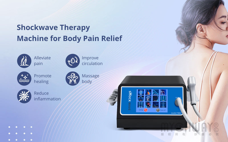 Shockwave Therapy Machine With 5 Working Head For Body Pain Relief - myChway UK