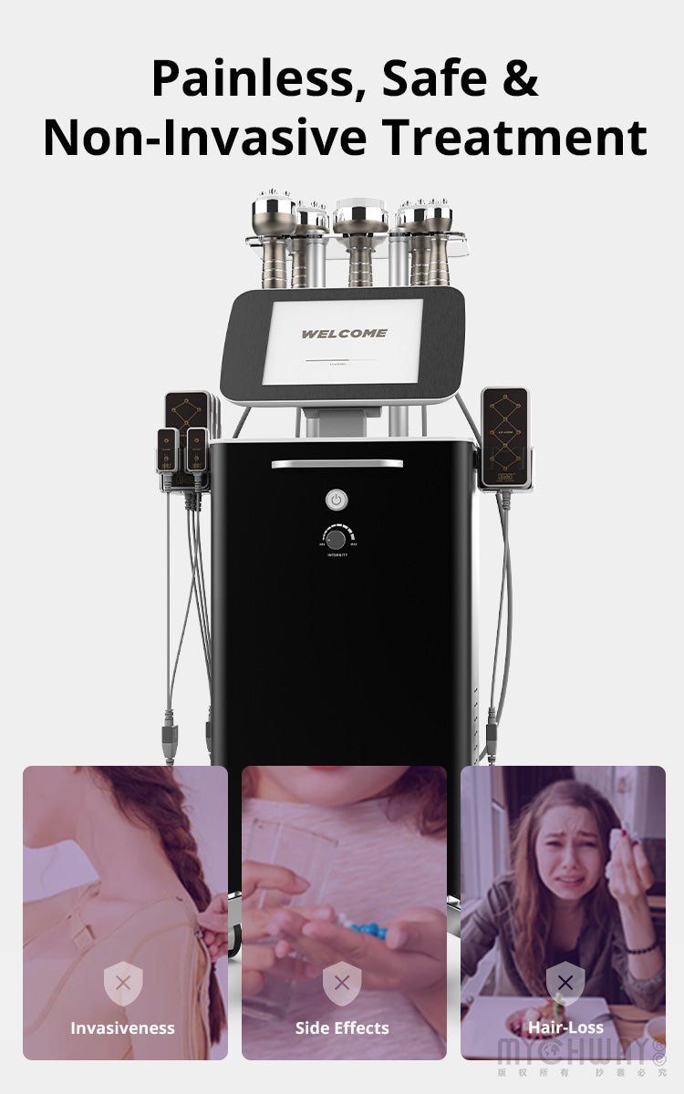 Stand 6 In 1 Cavitation Machine With Radiofrequency Vacuum For Body Sculpting - myChway UK